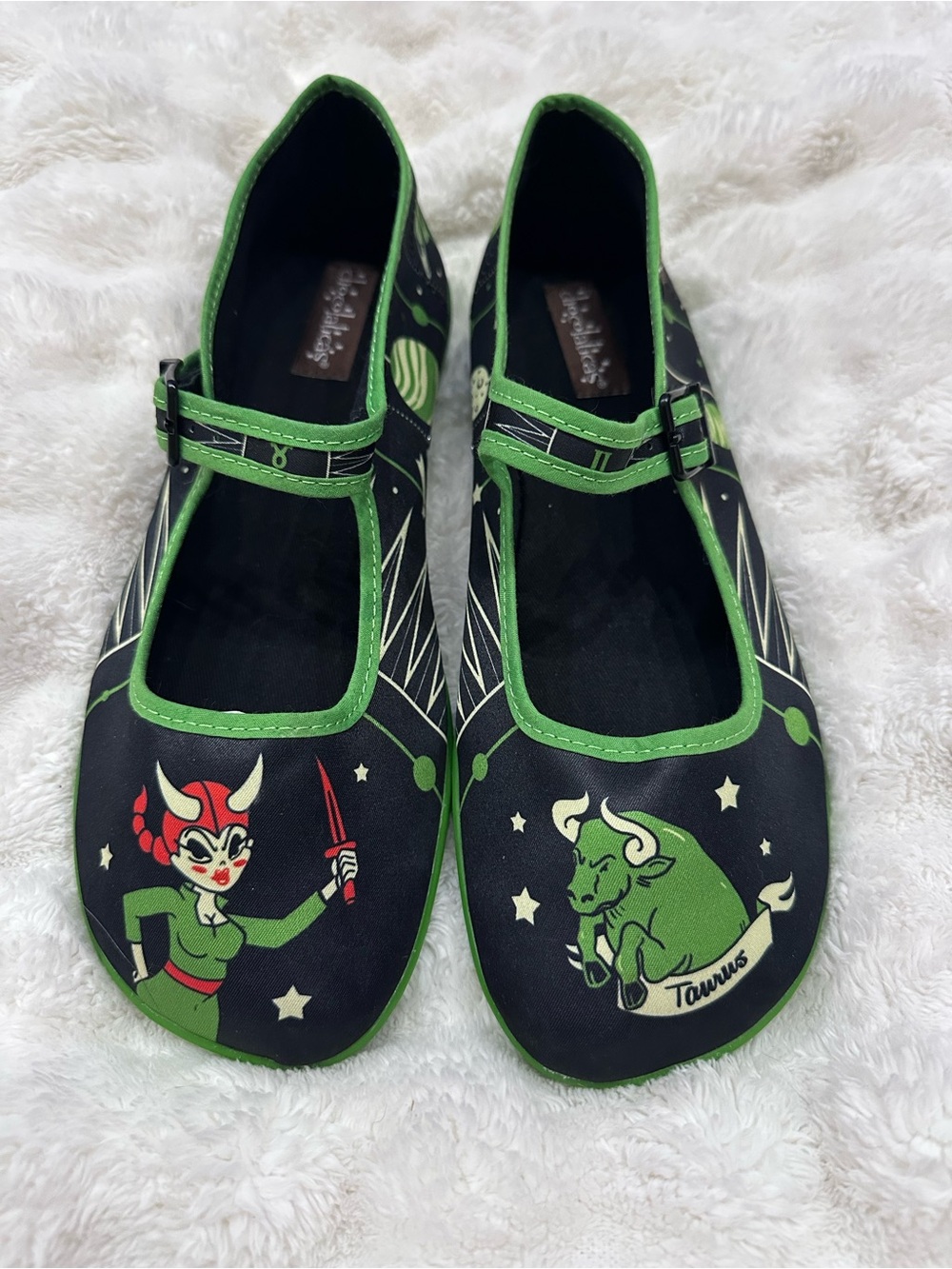 NEW Taurus Hot Chocolate Mary Jane Flats EU 39